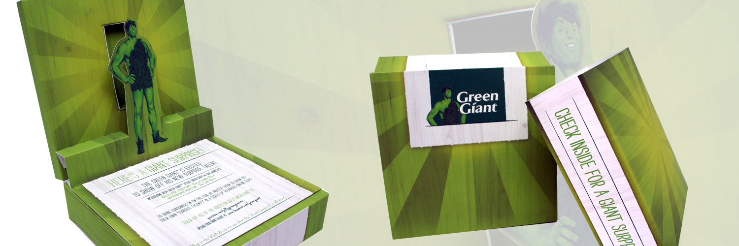 Green Giant branded packaging produced by Printing Arts